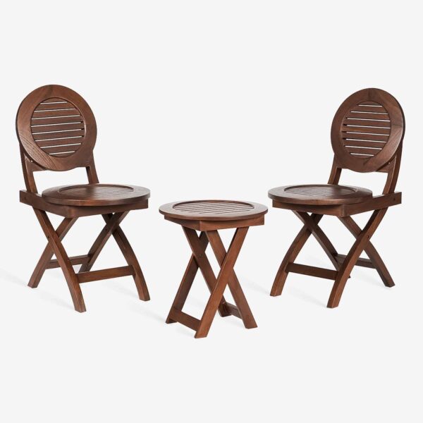 Round Two Folding Chair & Table Set - Image 5