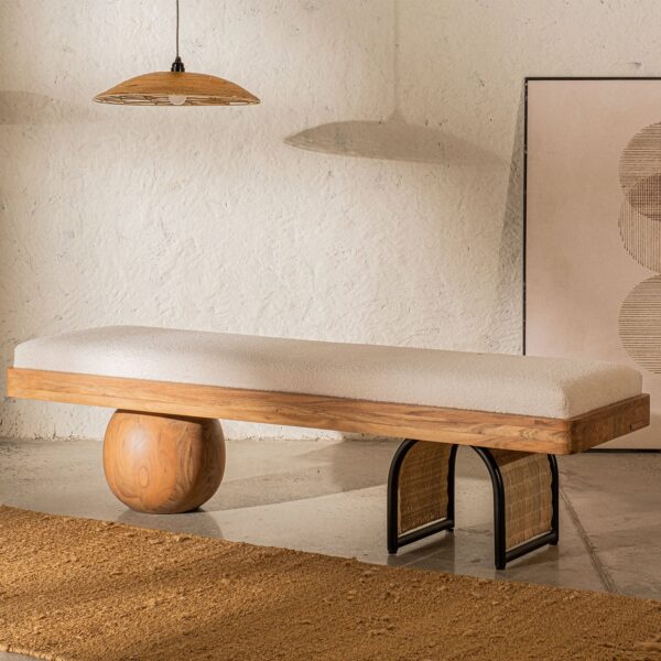 Samudra Solid Mango Wood Bench