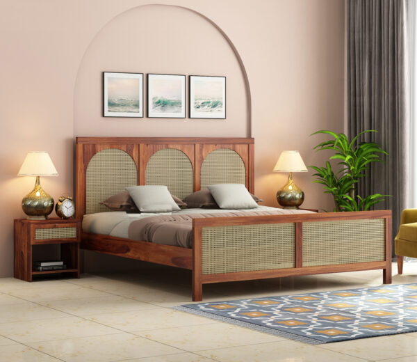 Samaya Sheesham Cane Bed - Image 2