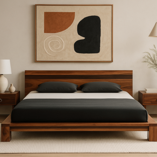 Aavya Bed – Low Profile, Solid Sheesham
