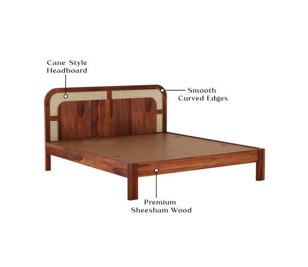 Samudra Sheesham Cane Bed - Image 4