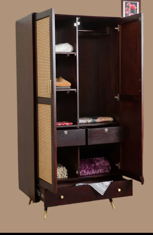 Samaya Sheesham Cane -  2 Door with Drawer - Image 5