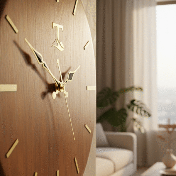 Anant Round Wooden Wall Clock